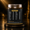 Back view of DG Herbal Herbal Health Booster container displaying detailed ingredients list on premium black and gold packaging.