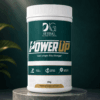 Power Up Ayurvedic wellness powder container by DG Herbal designed to support stamina, strength, endurance, and fertility naturally.