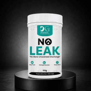 DG Herbal No Leak Ayurvedic wellness powder container promoting freshness, stronger muscles, and mental wellness support.