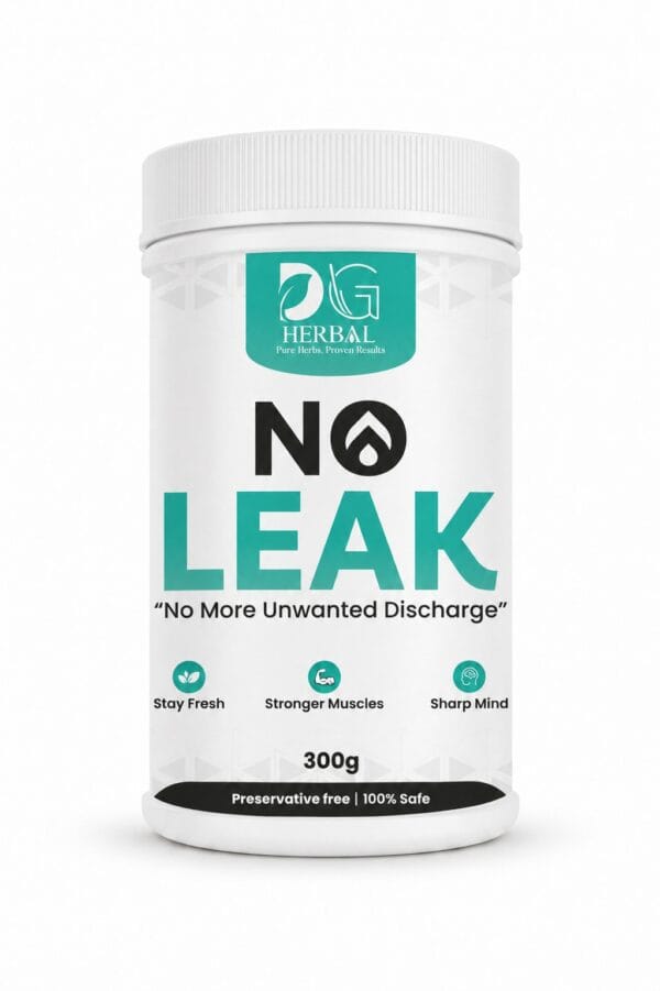 DG Herbal No Leak Ayurvedic wellness powder container promoting freshness, stronger muscles, and mental wellness support.